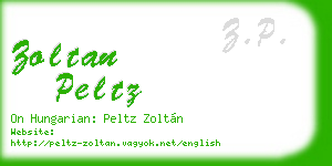 zoltan peltz business card